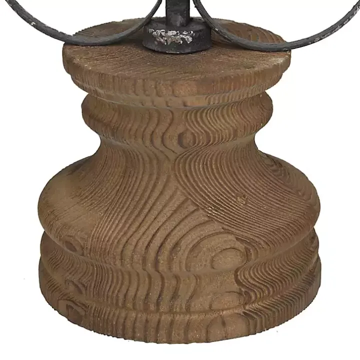 Black Metal Ornate Cross Tabletop Sculpture