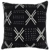 Black Mudcloth Cotton Throw Pillow