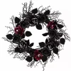 Black Rose Halloween Wreath