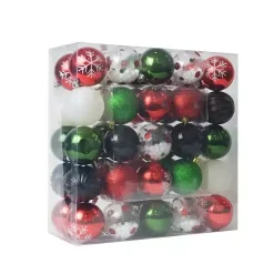 Black Shiny Matte Frosted 40-pc. Ornament Set