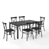 Black Steel Farmhouse 7-pc. Outdoor Dining Set