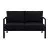 Black Sunbrella Cushions Holland Outdoor Loveseat