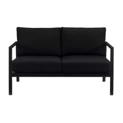 Black Sunbrella Cushions Holland Outdoor Loveseat