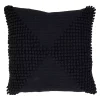 Black Textured Woven Diamond Throw Pillow