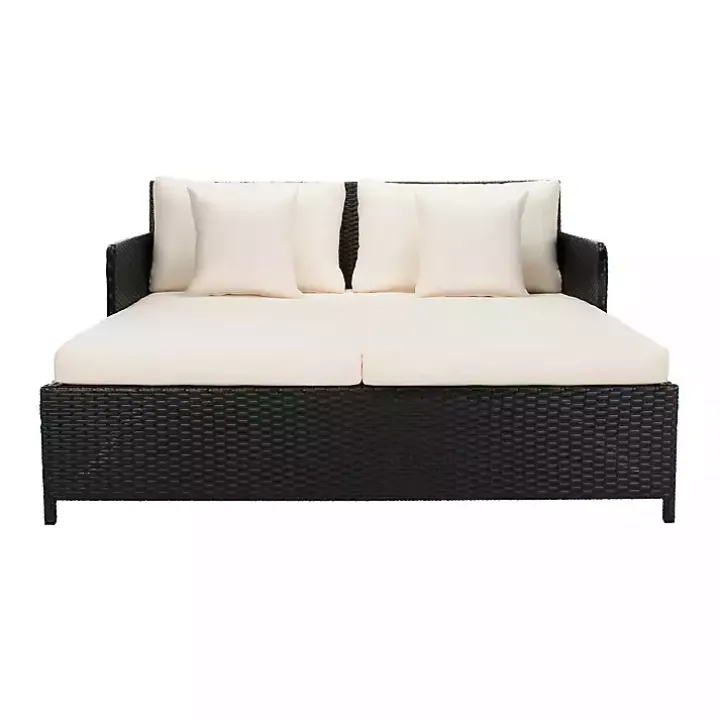 Black Wicker Outdoor Daybed
