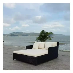 Black Wicker Outdoor Daybed