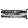 Black Wispy Ways Tufted Stripe Lumbar Pillow