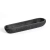 Black Wood Carved Decorative Trough Bowl