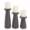 Black Wood Tapered 3-pc. Pillar Candle Holder Set