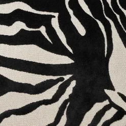 Black Zebra Jacquard Pillow