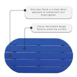 Blue Acacia Wood Outdoor Adirondack Table