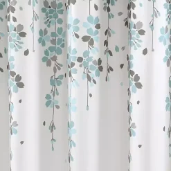 Blue and Gray Weeping Flower Shower Curtain