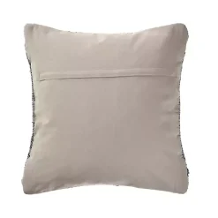 Blue and Ivory Textured Wavy Accent Pillow