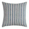 Blue and Natural Ticking Stripe Pillow