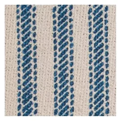 Blue and Natural Ticking Stripe Pillow