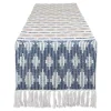 Blue and Stone Diamond Table Runner, 108 in.