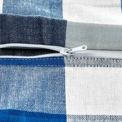 Blue and White Gingham Pillow Covers, Set of 4