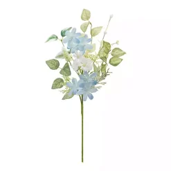 Blue and White Mixed Blossom Sprays, Set of 6