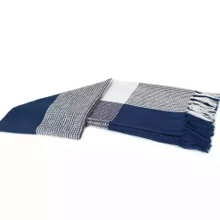 Blue and White Plaid Organic Cotton Throw