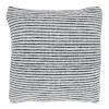Blue and White Woven Stripes Pillow