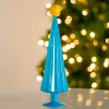 Blue and Yellow Glass Christmas Tree