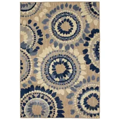 Blue Bliss Bay Outdoor Area Rug, 6x9