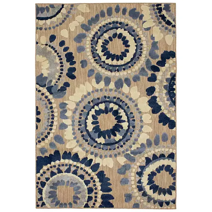 Blue Bliss Bay Outdoor Area Rug, 6x9