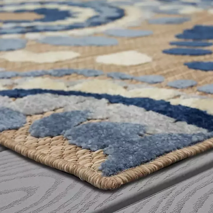 Blue Bliss Bay Outdoor Area Rug, 6x9