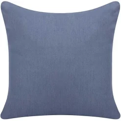 Blue Buttoned Throw Pillow