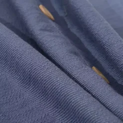 Blue Buttoned Throw Pillow