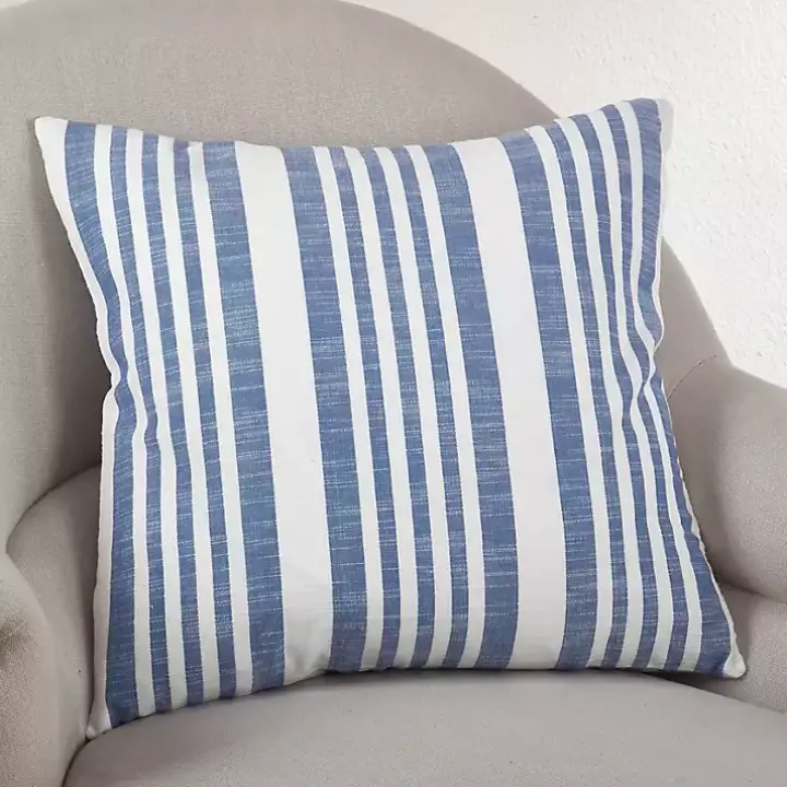 Blue Coastal Stripe Pillow
