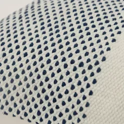 Blue Dotted Colorblock Throw Pillow