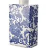 Blue Floral Rectangle Vase