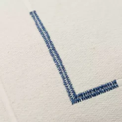 Blue Geometric Woven Lines Throw Pillow