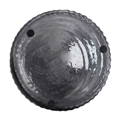 Blue Grooved Glass Vase, 16in