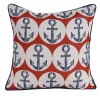 Blue Nautical Anchors Pillow