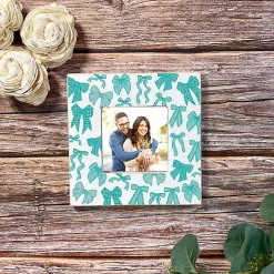 Blue Preppy Bows Picture Frame