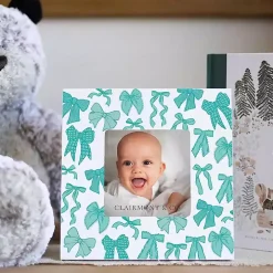 Blue Preppy Bows Picture Frame
