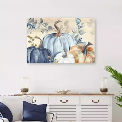 Blue Pumpkins Canvas Art Print, 36x24 in.