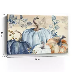 Blue Pumpkins Canvas Art Print, 36x24 in.