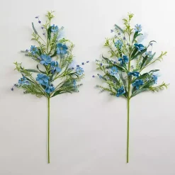 Blue Spring Flower Stems, Set of 2