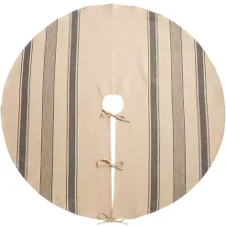 Blue Striped Banded Christmas Tree Skirt