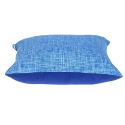 Blue Textured Velvet Pillow
