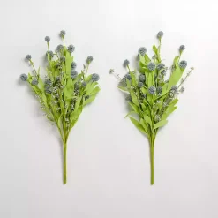 Blue Thistle and Berry Bouquets, Set of 2