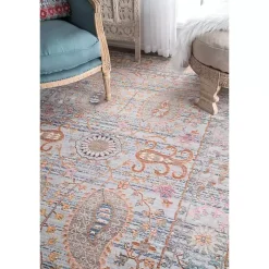 Blue Vintage Killian Area Rug, 5x8