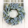 Blue Wheat Spiral Wreath