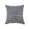 Blue Wispy Ways Tufted Stripes Cotton Pillow
