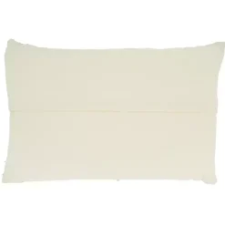 Blue Woven Line Cotton Lumbar Pillow