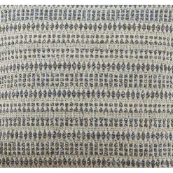 Blue Woven Line Cotton Lumbar Pillow