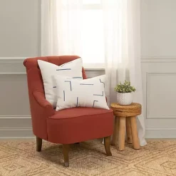 Blue Woven Lines Throw Pillow